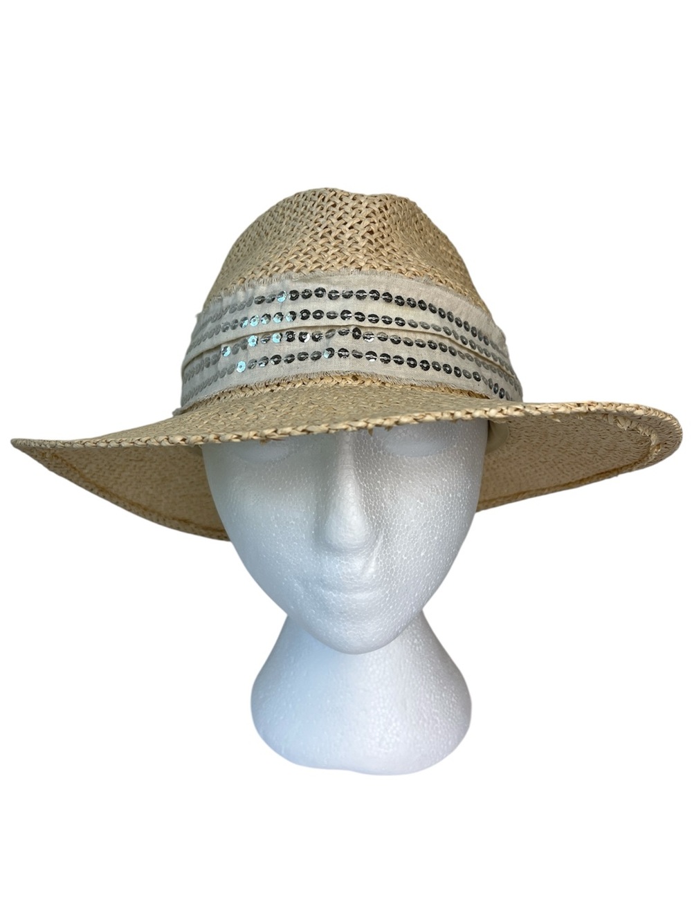Hat Attack Sequin-Trimmed Fedora Hat